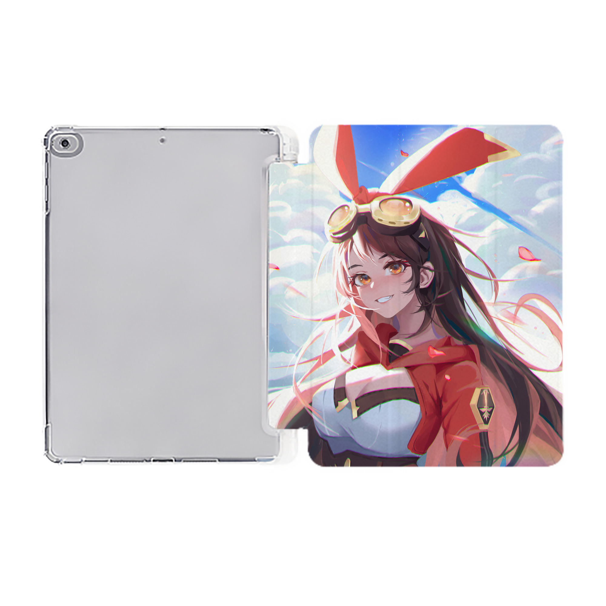 げんし神 genshin IPad ケース ペン収納付き 三つ折りスタンド PUレザー×シリコン 対応機種9.5/10.5/10.9インチ